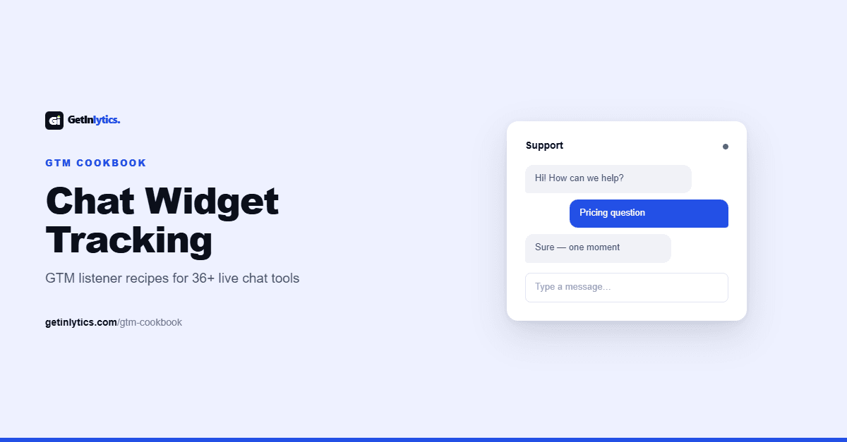 Chat Widgets GTM Listener Recipes