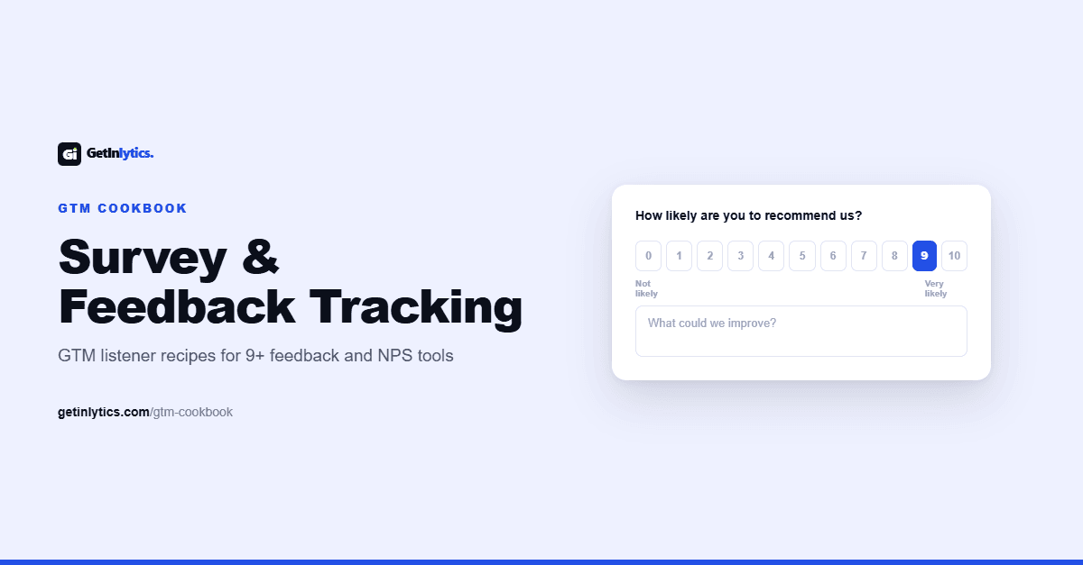 Surveys & Feedback GTM Listener Recipes